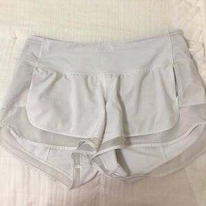 Barely worn White Lululemon Shorts